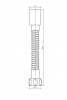OMNIRES Wąż prysznicowy, 150 cm miedź szczotkowana 029CPB